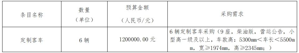 華夏城投項(xiàng)目管理有限公司關(guān)于馬鞍山長(zhǎng)客6輛定制客車采購(gòu)項(xiàng)目（采購(gòu)編號(hào)：CYZB2024011）公開招標(biāo)公告